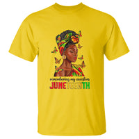 Remembering My Ancestors Juneteenth Celebrate Black Women T Shirt - Wonder Print Shop