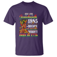 Juneteenth T Shirt For Black Women Because My Ancestor Weren't Free 1776 - Wonder Print Shop
