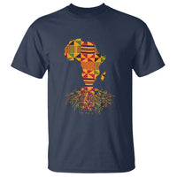 My Roots Black History T Shirt With Traditional Kente and Africa Map - Wonder Print Shop