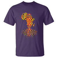 My Roots Black History T Shirt With Traditional Kente and Africa Map - Wonder Print Shop