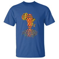 My Roots Black History T Shirt With Traditional Kente and Africa Map - Wonder Print Shop