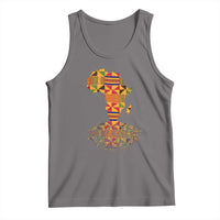 My Roots Black History Tank Top With Traditional Kente and Africa Map