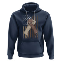 US Flag with Black & American Hands BLM Hoodie - Wonder Print Shop