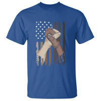 US Flag with Black & American Hands BLM T Shirt - Wonder Print Shop