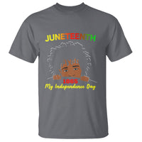 Happy Juneteenth Independence T Shirt Teen Youth Afro Locs Black Boy - Wonder Print Shop