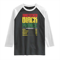 Juneteenth Black Prince Nutrition Facts Raglan Shirt