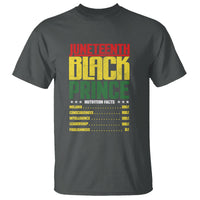 Juneteenth Black Prince Nutrition Facts T Shirt - Wonder Print Shop