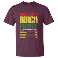 Juneteenth Black Prince Nutrition Facts T Shirt - Wonder Print Shop