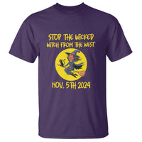 Halloween Witchy T Shirt Stop The Wicked From The West - Wonder Print Shop
