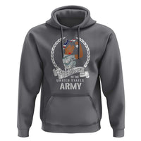 Black US Army Girl Veteran Hoodie - Proud Female Military Veteran