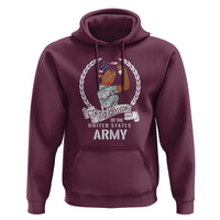 Black US Army Girl Veteran Hoodie - Proud Female Military Veteran