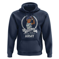 Black US Army Girl Veteran Hoodie - Proud Female Military Veteran