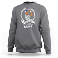 Black US Army Girl Veteran Sweatshirt - Proud Female Military Veteran - Wonder Print Shop
