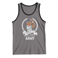 Black US Women Veteran Tank Top - Proud Female Military Army Girl