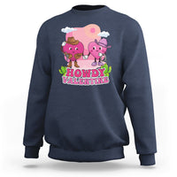 Howdy Valentine Retro Groovy Cartoon Lovely Heart Sweatshirt - Wonder Print Shop