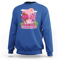 Howdy Valentine Retro Groovy Cartoon Lovely Heart Sweatshirt - Wonder Print Shop
