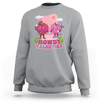Howdy Valentine Retro Groovy Cartoon Lovely Heart Sweatshirt - Wonder Print Shop