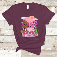Howdy Valentine Retro Groovy Cartoon Lovely Heart T Shirt - Wonder Print Shop