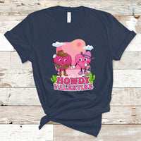 Howdy Valentine Retro Groovy Cartoon Lovely Heart T Shirt - Wonder Print Shop