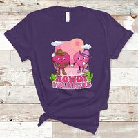 Howdy Valentine Retro Groovy Cartoon Lovely Heart T Shirt - Wonder Print Shop