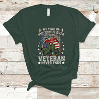 Veteran T Shirt My Time In Uniform Is Over But Being A Veteran Never Ends - Wonder Print Shop