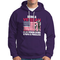 Veteran Dad Hoodie Being A Veteran Is An Honor Being A Papa Is Priceless - Wonder Print Shop