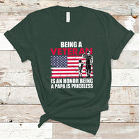 Veteran Dad T Shirt Being A Veteran Is An Honor Being A Papa Is Priceless - Wonder Print Shop