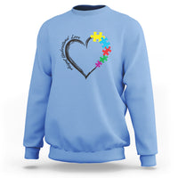 Heart Autism Awareness Sweatshirt Accept Understand Love Puzzle Piece - Wonder Print Shop
