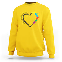 Heart Autism Awareness Sweatshirt Accept Understand Love Puzzle Piece - Wonder Print Shop
