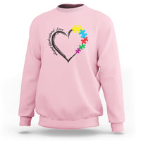 Heart Autism Awareness Sweatshirt Accept Understand Love Puzzle Piece - Wonder Print Shop