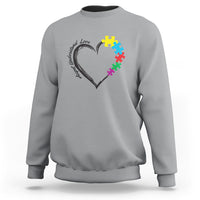 Heart Autism Awareness Sweatshirt Accept Understand Love Puzzle Piece - Wonder Print Shop