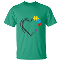 Heart Autism Awareness T Shirt Accept Understand Love Puzzle Piece - Wonder Print Shop