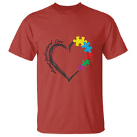 Heart Autism Awareness T Shirt Accept Understand Love Puzzle Piece - Wonder Print Shop