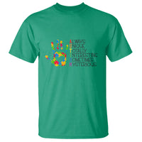 Autism Definition T Shirt Always Unique Totally Interesting Sometimes Mysterious Puzzle Hand - Wonder Print Shop