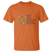Autism Definition T Shirt Always Unique Totally Interesting Sometimes Mysterious Puzzle Hand - Wonder Print Shop