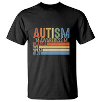 Autism Awareness Month T Shirt In April We Wear Blue Retro Vintage Puzzle Piece - Wonder Print Shop
