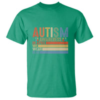 Autism Awareness Month T Shirt In April We Wear Blue Retro Vintage Puzzle Piece - Wonder Print Shop