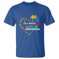 I'm A Proud Autism Grandma T Shirt Puzzle Piece Heart - Wonder Print Shop