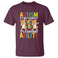Dog Autism Awareness T Shirt It's Not A Disablity It's A Different Ability - Wonder Print Shop