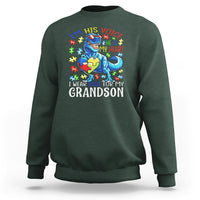 Autism Grandma Sweatshirt I Am His Voice He Is My Heart I Wear Blue For My Grandson - Wonder Print Shop