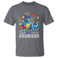 Autism Grandma T Shirt I Am His Voice He Is My Heart I Wear Blue For My Grandson - Wonder Print Shop