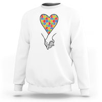 Heart Autism Awareness Sweatshirt Spectrum Puzzle Piece Together Love Support - Wonder Print Shop