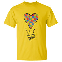 Heart Autism Awareness T Shirt Spectrum Puzzle Piece Together Love Support - Wonder Print Shop