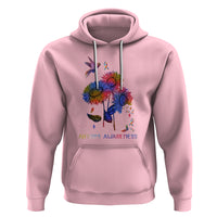 Autism Awareness Hoodie Colorful Sunflower With Bird Spectrum Ribbon - Wonder Print Shop