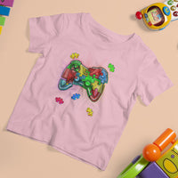 Autism Awareness Gamer T Shirt For Kid Video Game Control Puzzle Piece - Wonder Print Shop