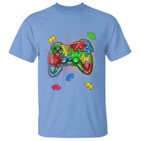 Autism Awareness Gamer T Shirt Video Game Control Puzzle Piece - Wonder Print Shop