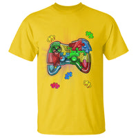 Autism Awareness Gamer T Shirt Video Game Control Puzzle Piece - Wonder Print Shop