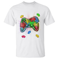 Autism Awareness Gamer T Shirt Video Game Control Puzzle Piece - Wonder Print Shop