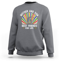 Autism Mom Sweatshirt Mother And Son Best Friends For Life Retro - Wonder Print Shop