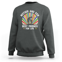 Autism Mom Sweatshirt Mother And Son Best Friends For Life Retro - Wonder Print Shop